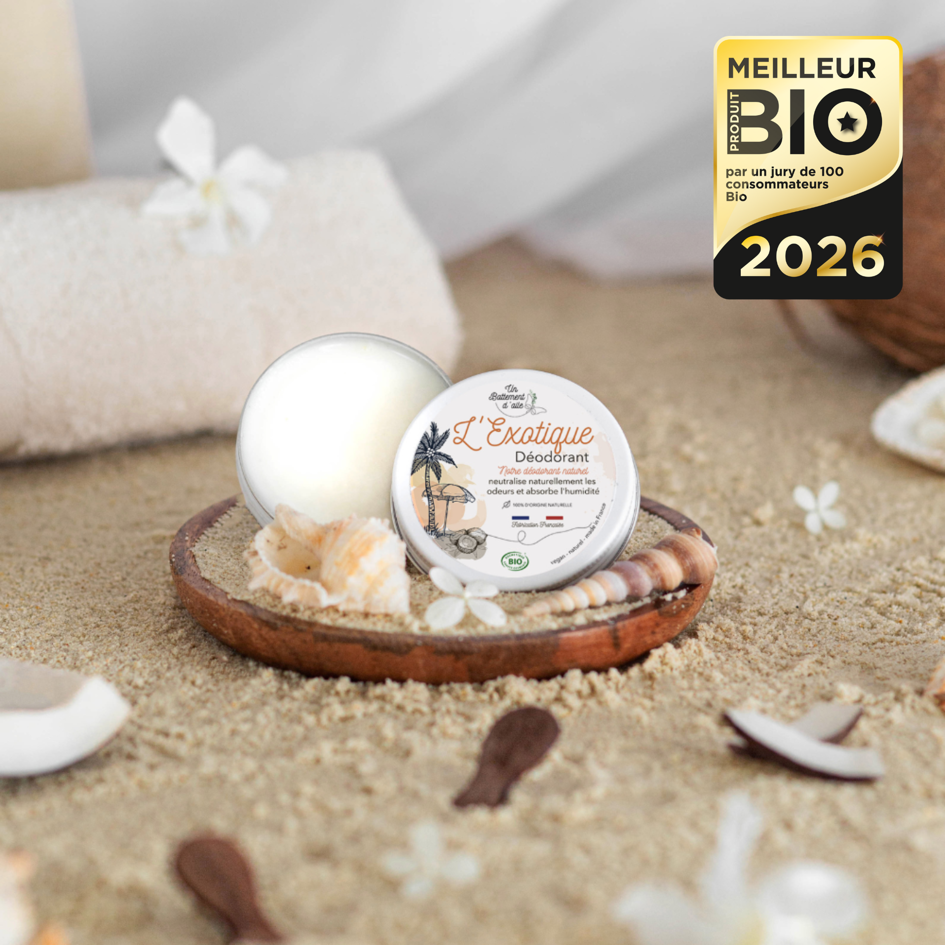 Déodorant solide certifié bio L'Exotique